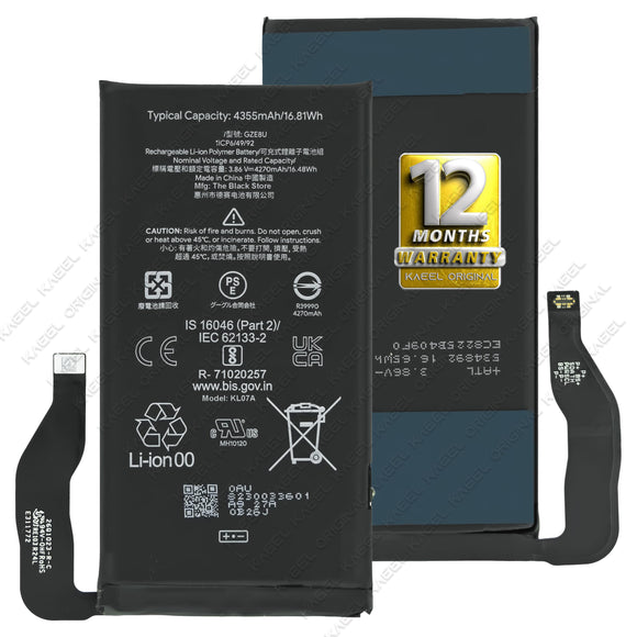 KAEEL ORIGINAL GZE8U Genuine Replacement for Google Pixel 7 GVU6C, GQML3, GO3Z5-4355mAh - with 12 Months Warranty*