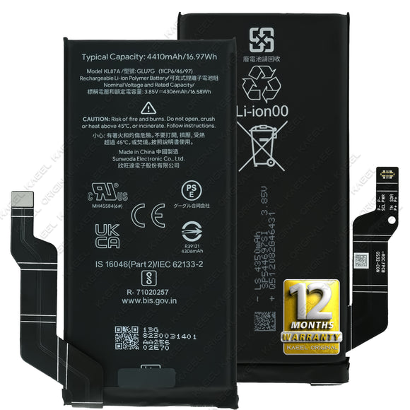 KAEEL ORIGINAL GLU7G - 4410mAh Genuine Replacement for Google Pixel 6a 5G GX7AS, GB62Z, G1AZG - with 12 Months Warranty*
